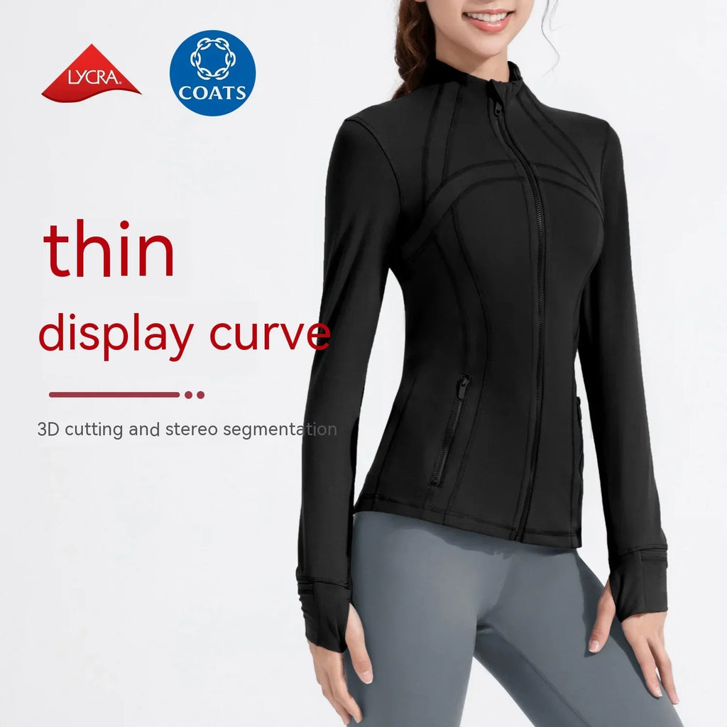 Women's Sports Long Sleeve Zipper Jacket