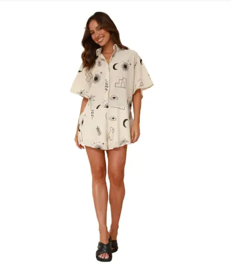 Wide Leg Short Jumpsuit